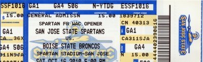 Boise vs SJ ticket 202